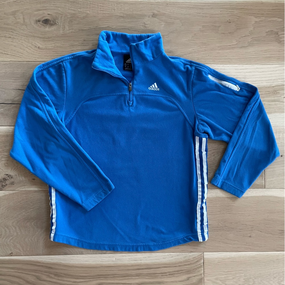 Blue Adidas 1/4 Zip Pullover - Picture 2 of 5